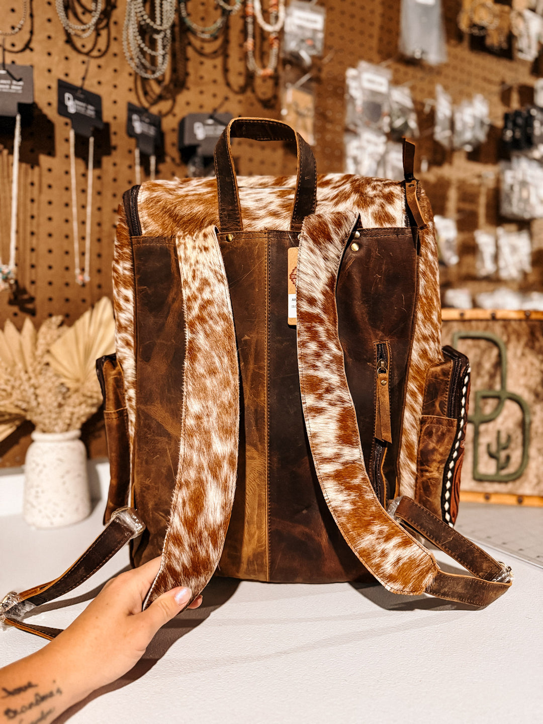 Evangeline Cowhide Backpack #49