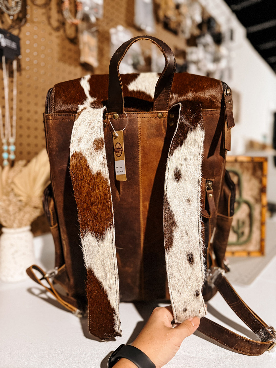 Evangeline Cowhide Backpack #15