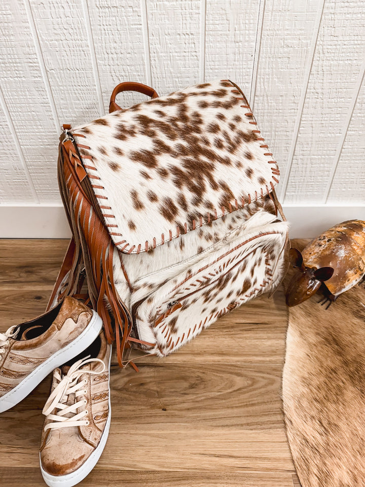 LuLu Fringe Cowhide Backpack