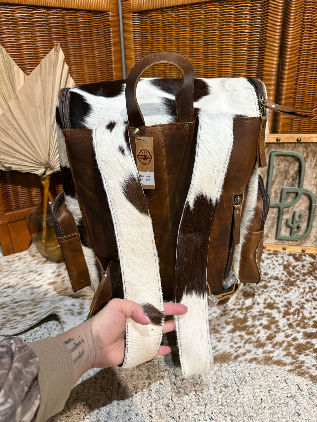 Evangeline Cowhide Backpack #71