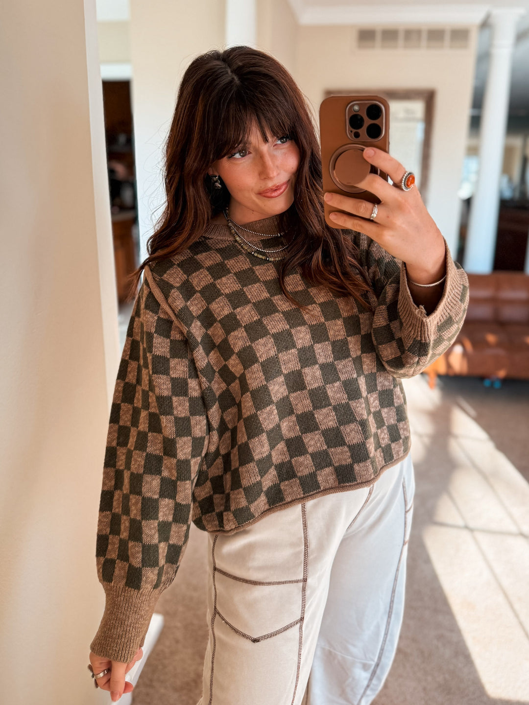 Checker Knit Sweater