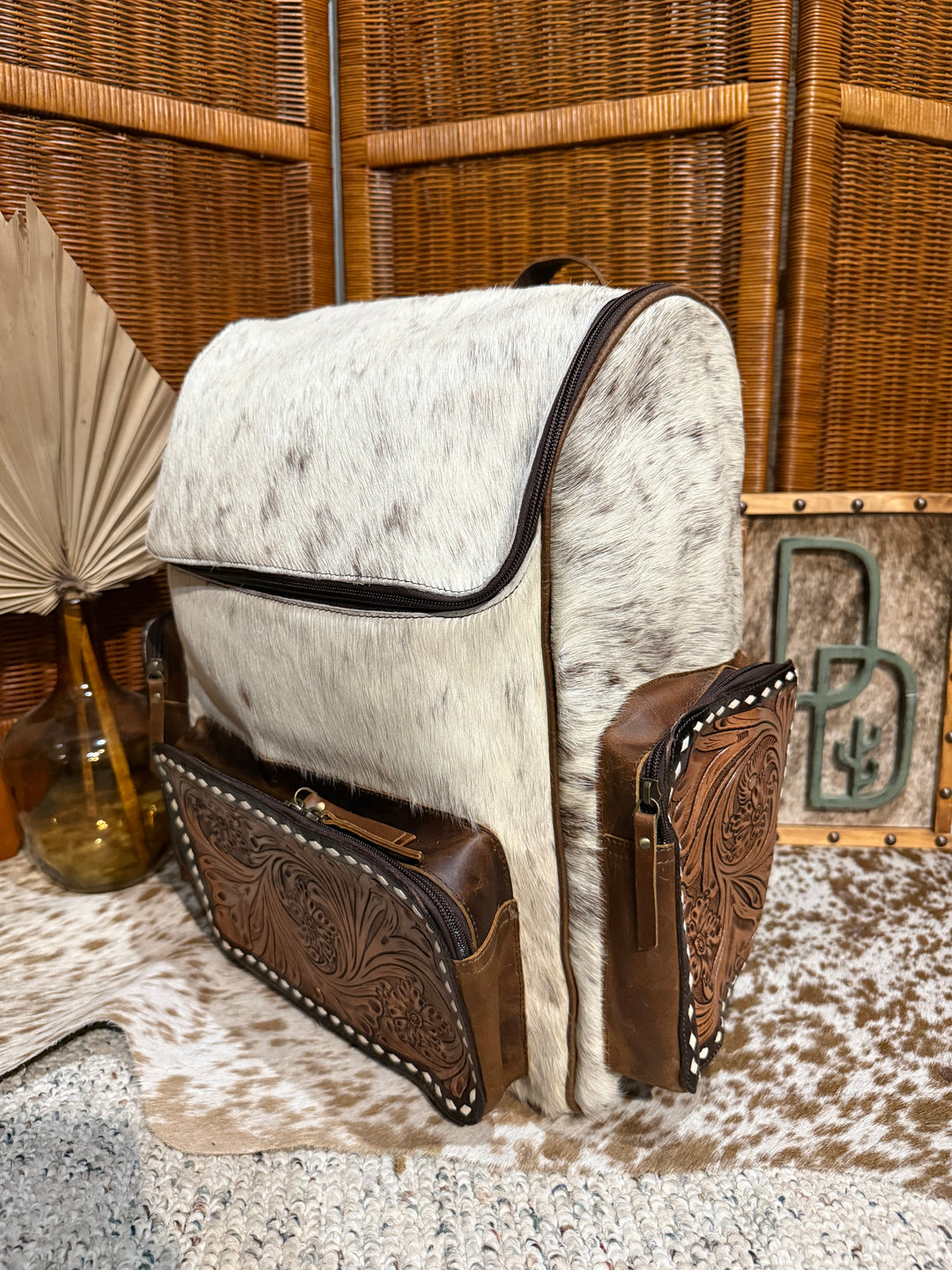 Evangeline Cowhide Backpack #98