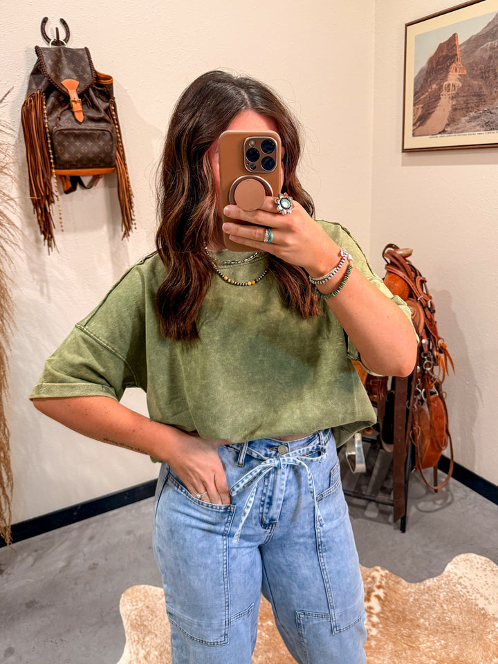 Core Washed Up Tee: Olive