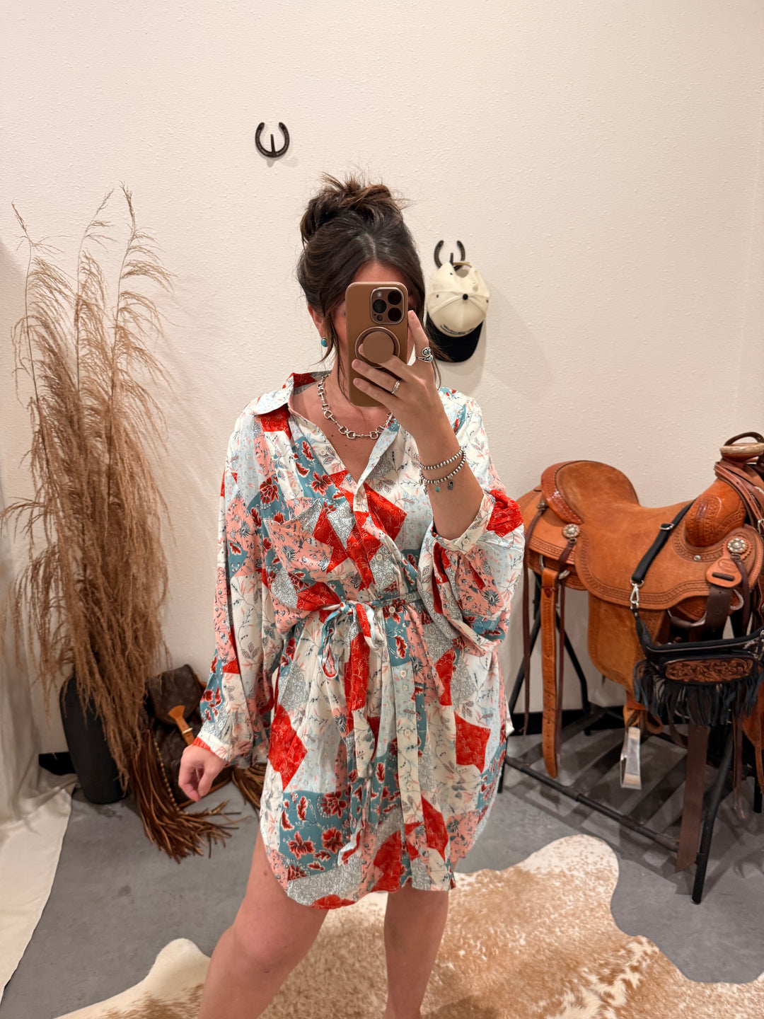 Red and Blume Tunic Dress