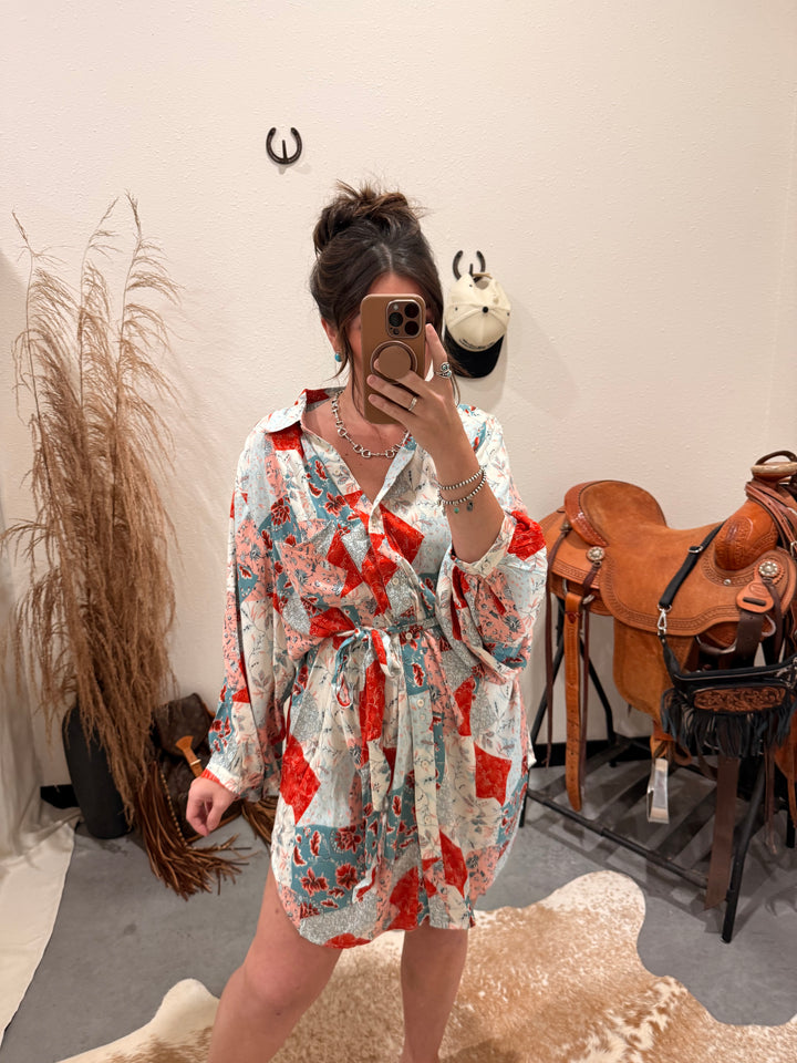 Red and Blume Tunic Dress