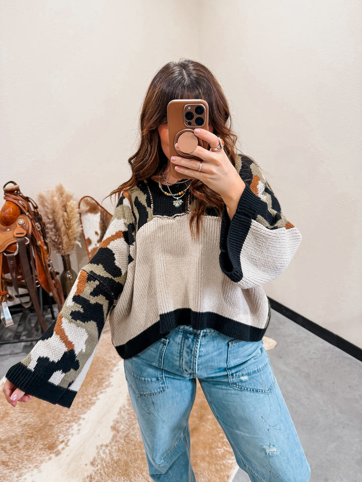 Camouflage Knit Sweater