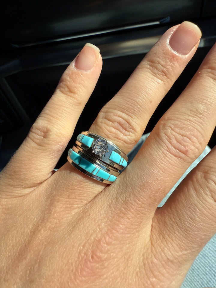 Kingman Turquoise Wedding Set