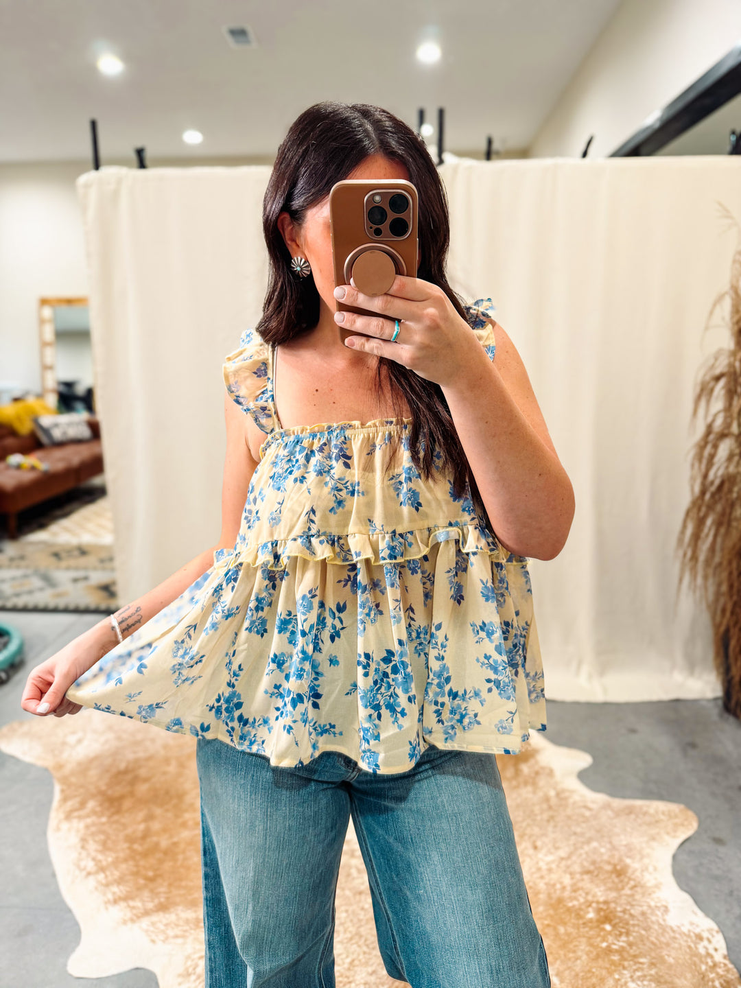 Something Blue Floral Top