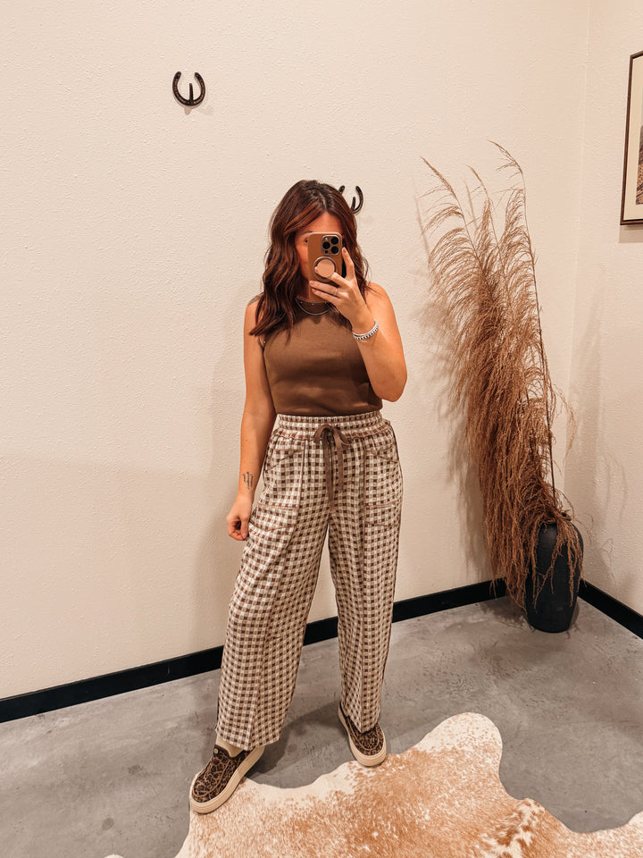 Gingham Barrel Lounge Pants