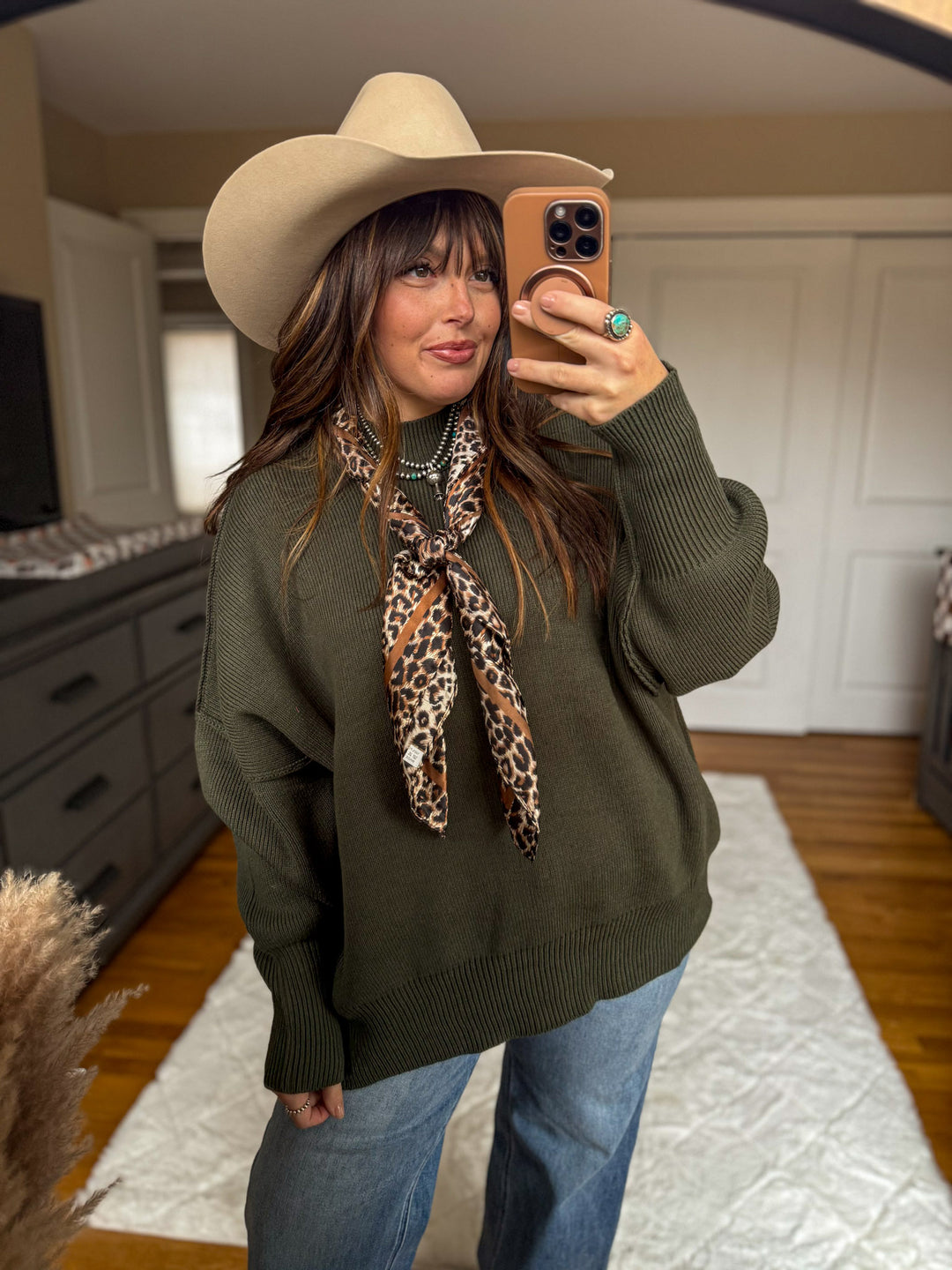 Desert Sweater: Dark Olive