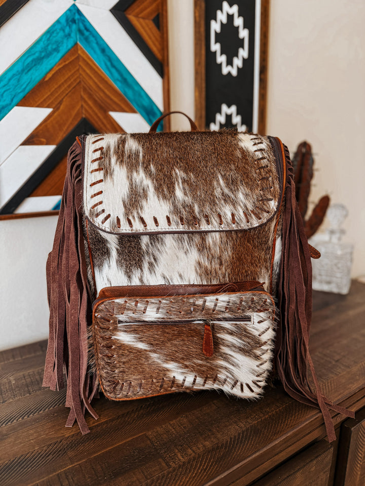 Fringed Out Cowhide Backpack #4