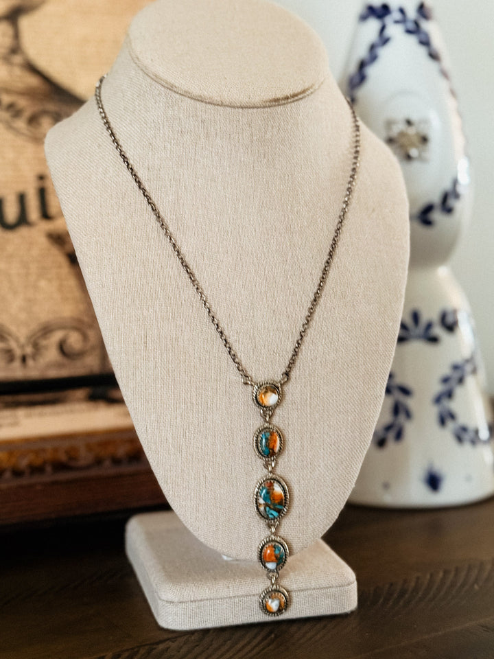 Spiny Oyster Lariat Necklace #4