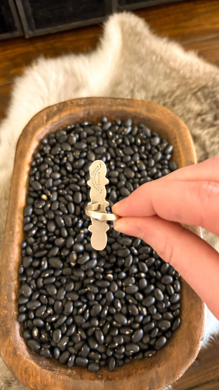 4 STONE PINK CONCH ADJUSTABLE STATEMENT RING