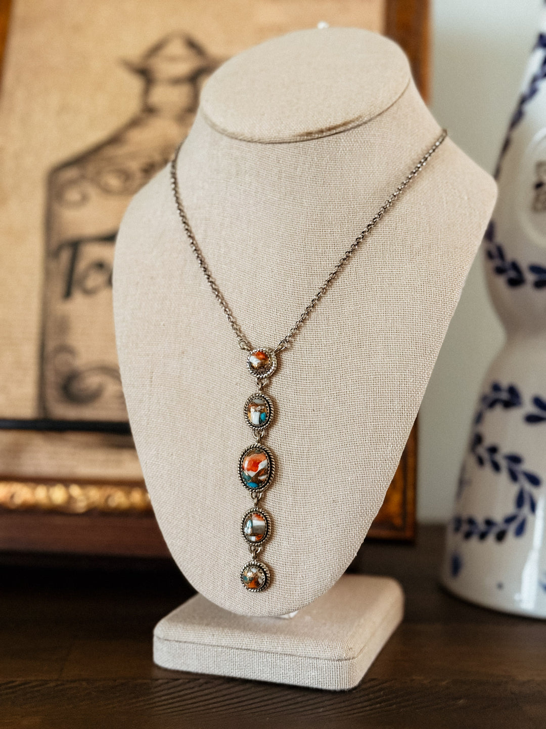 Spiny Oyster Lariat Necklace #2