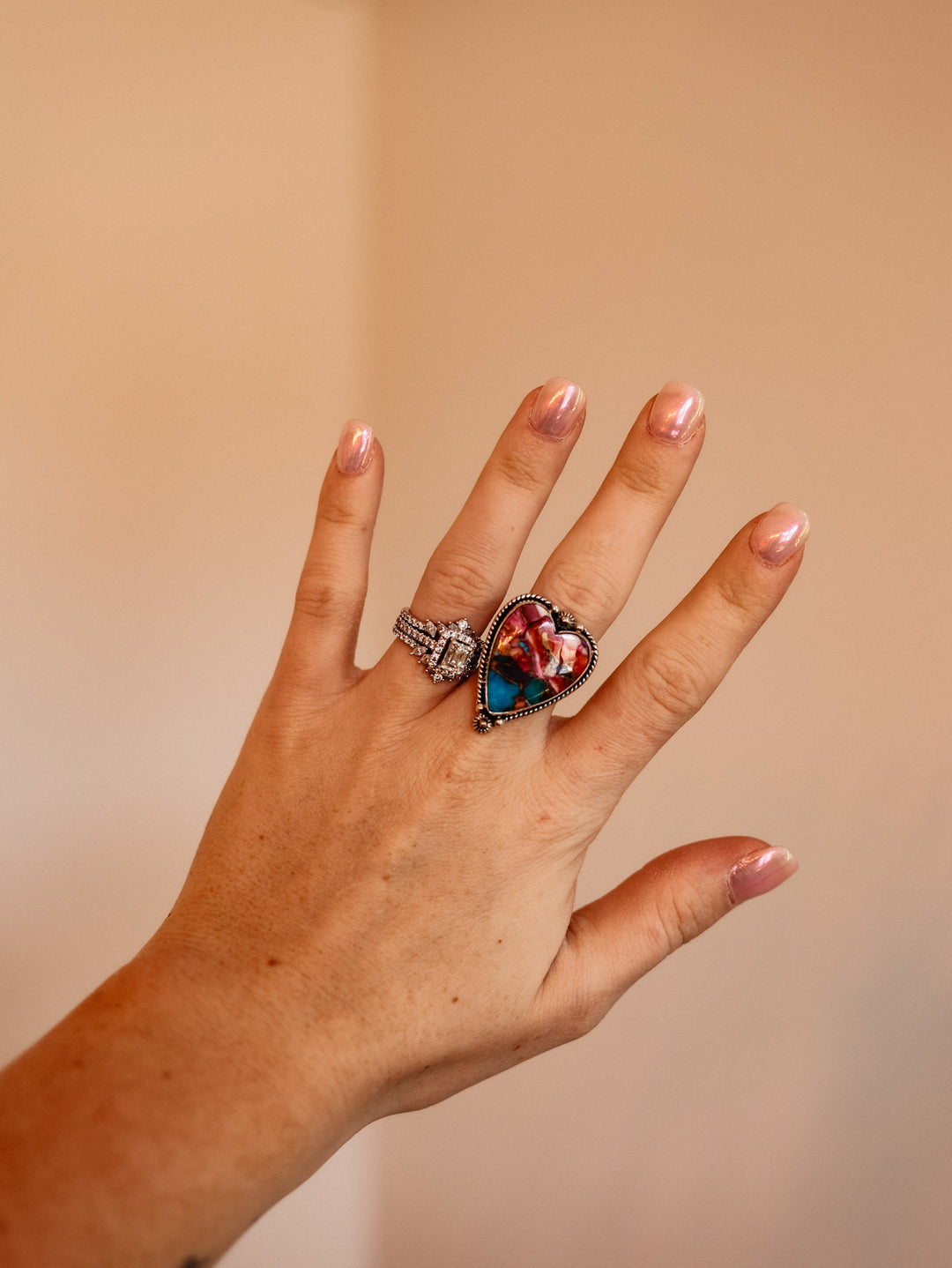 Heart Breaker Adjustable Ring: Dahlia #1