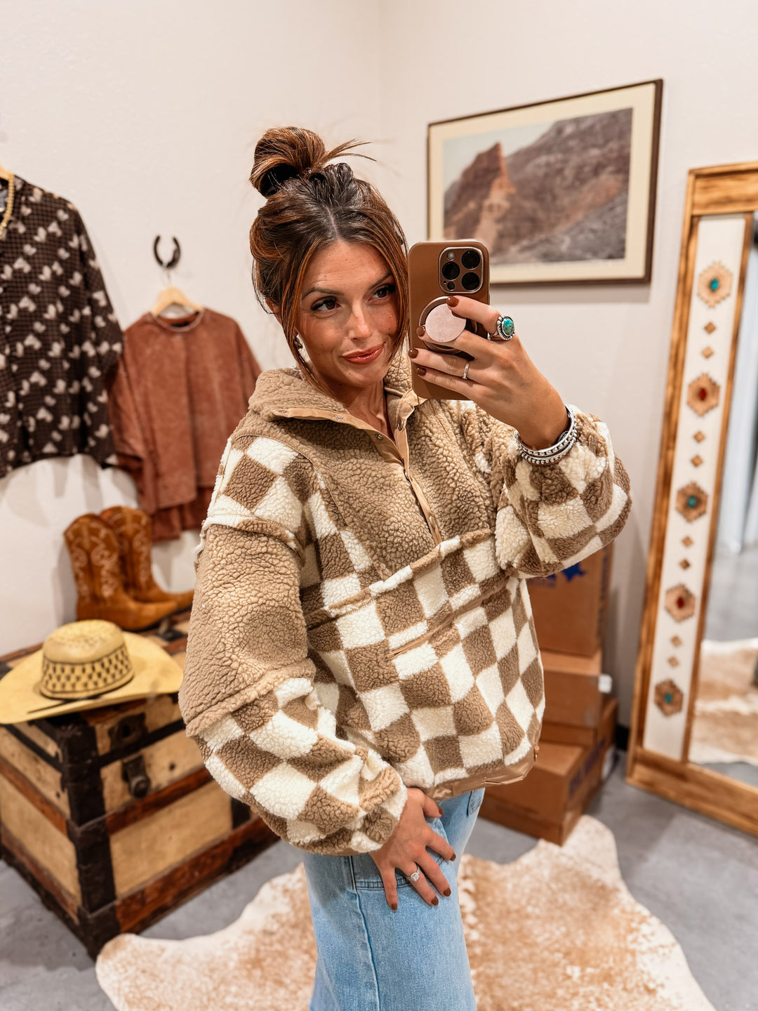Checked In Pullover
