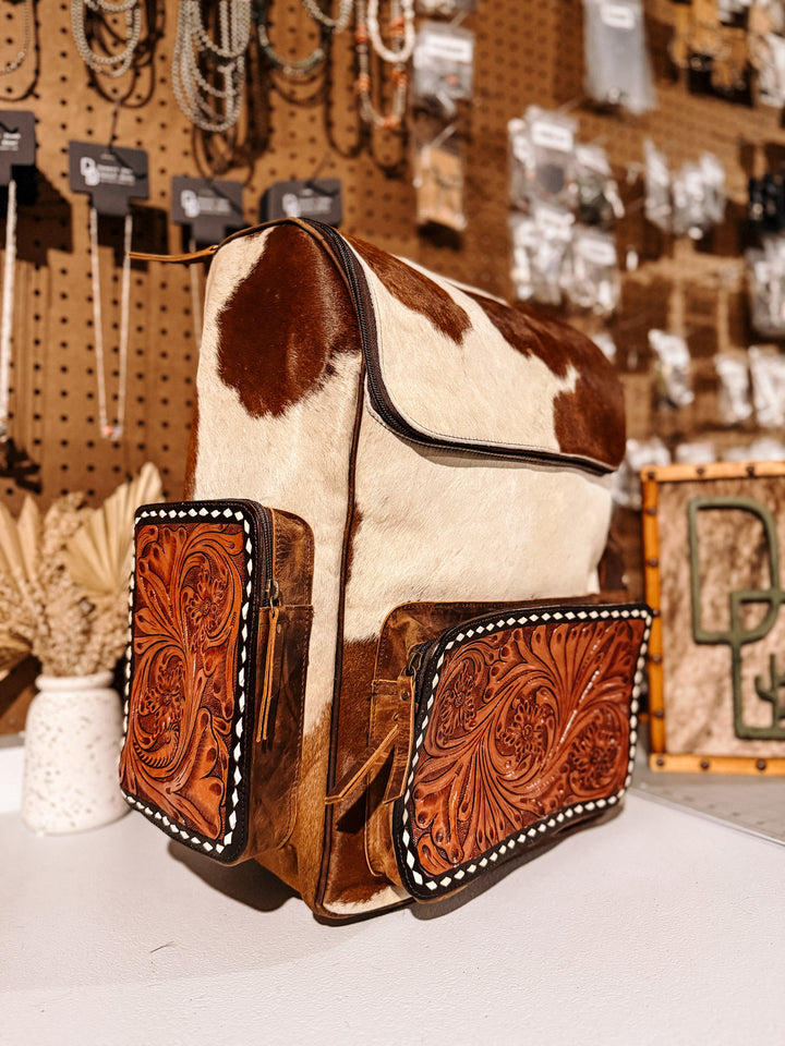 Evangeline Cowhide Backpack #44