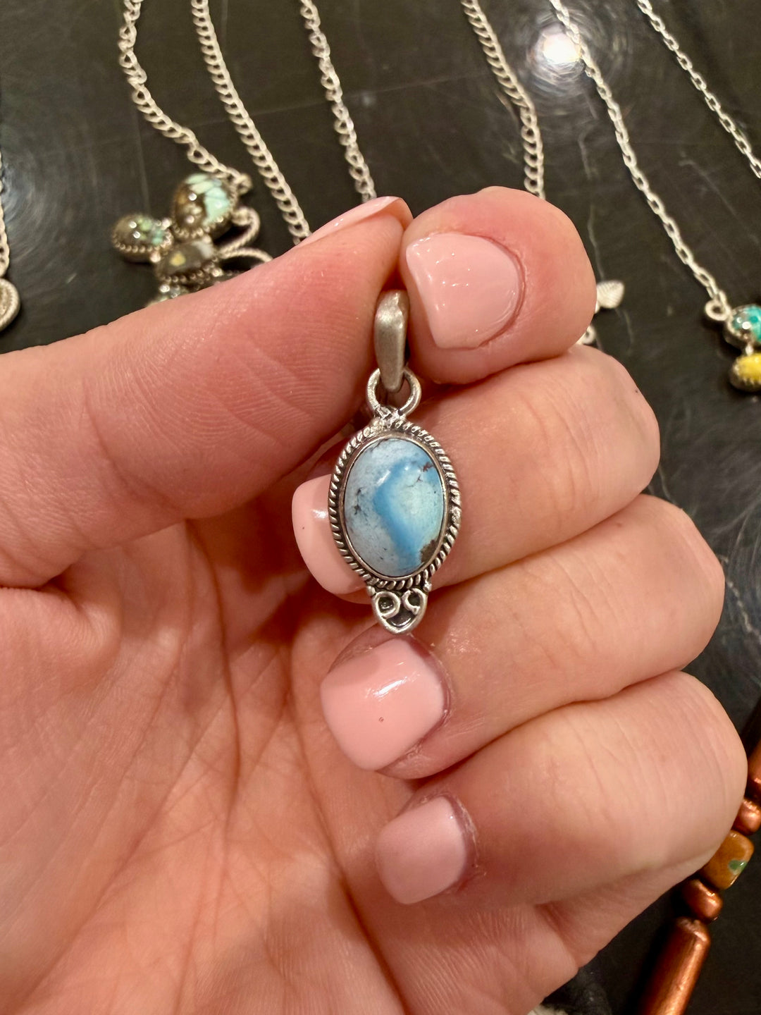 Turquoise Dainty Pendant #7