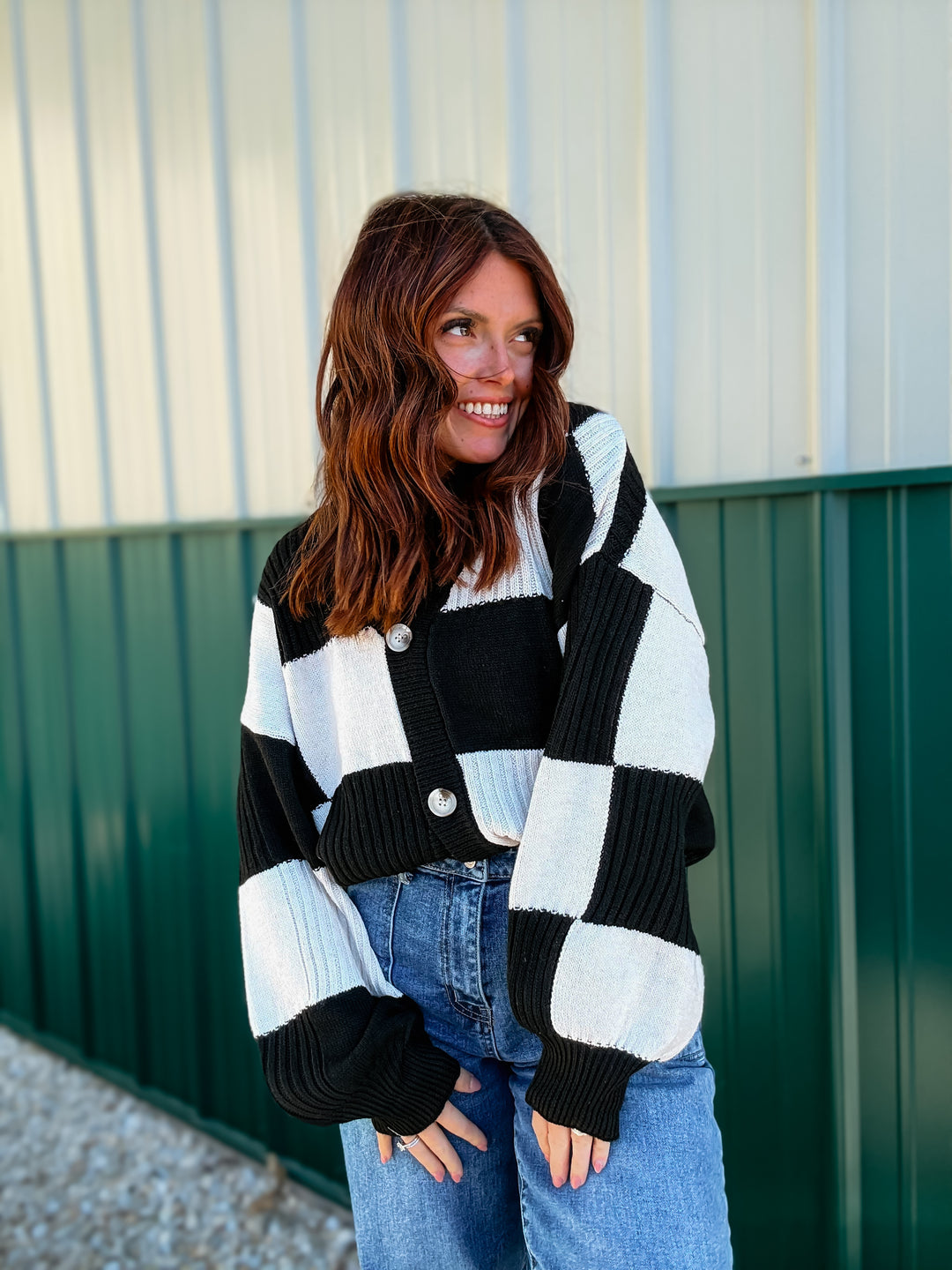 Oliver Check Cardigan
