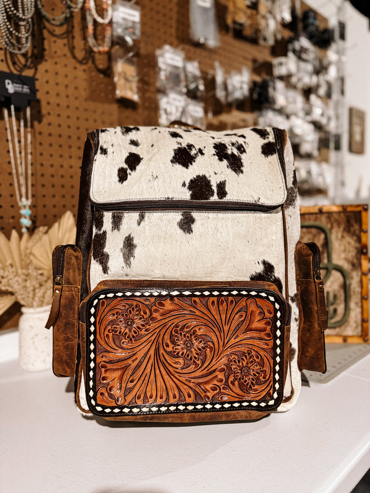 Evangeline Cowhide Backpack #16
