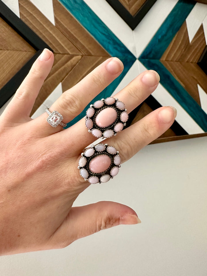 HaDa: Pink Opal Cluster Ring