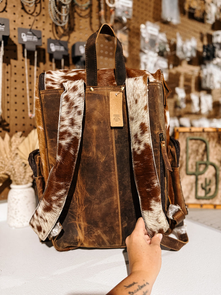 Evangeline Cowhide Backpack #43