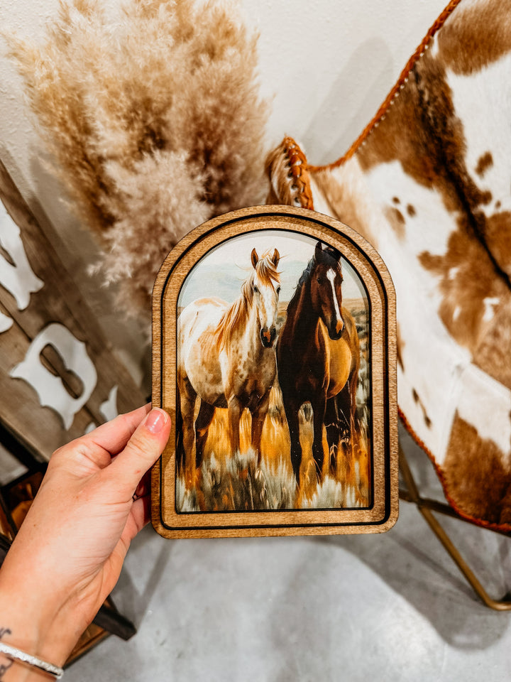 Sun Glazed Horses Arch Art