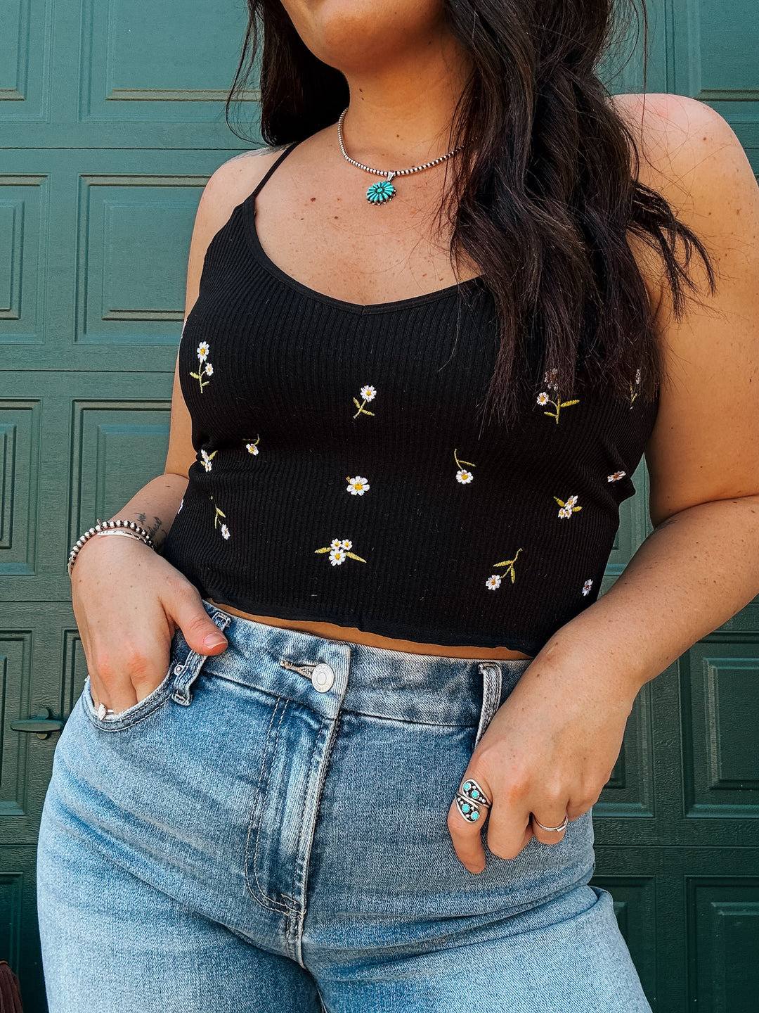 Daisy Embroidered Bralette