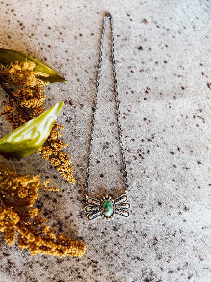 Sonoran Turquoise Wing Necklace #6