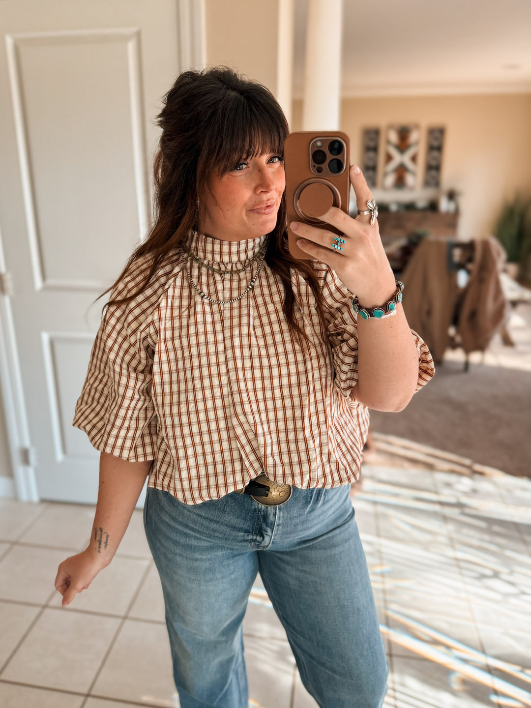 Gracie Gingham Top