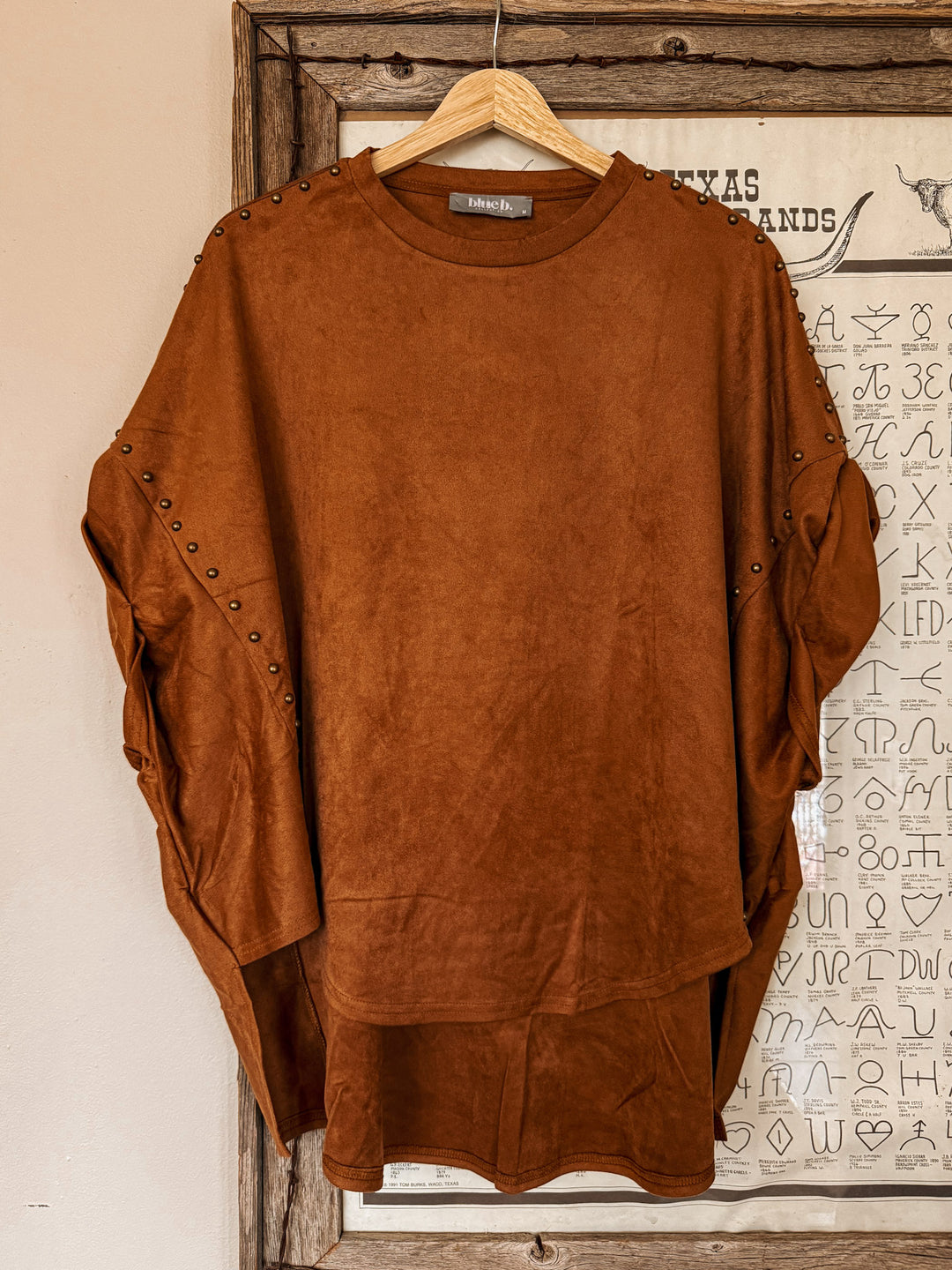 Suede & Stud Espresso Top