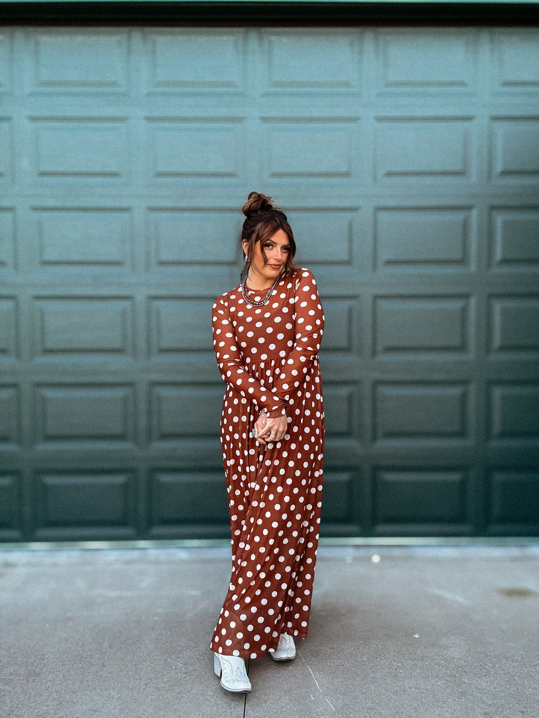 Countryside Mesh Dress: Polka Dot