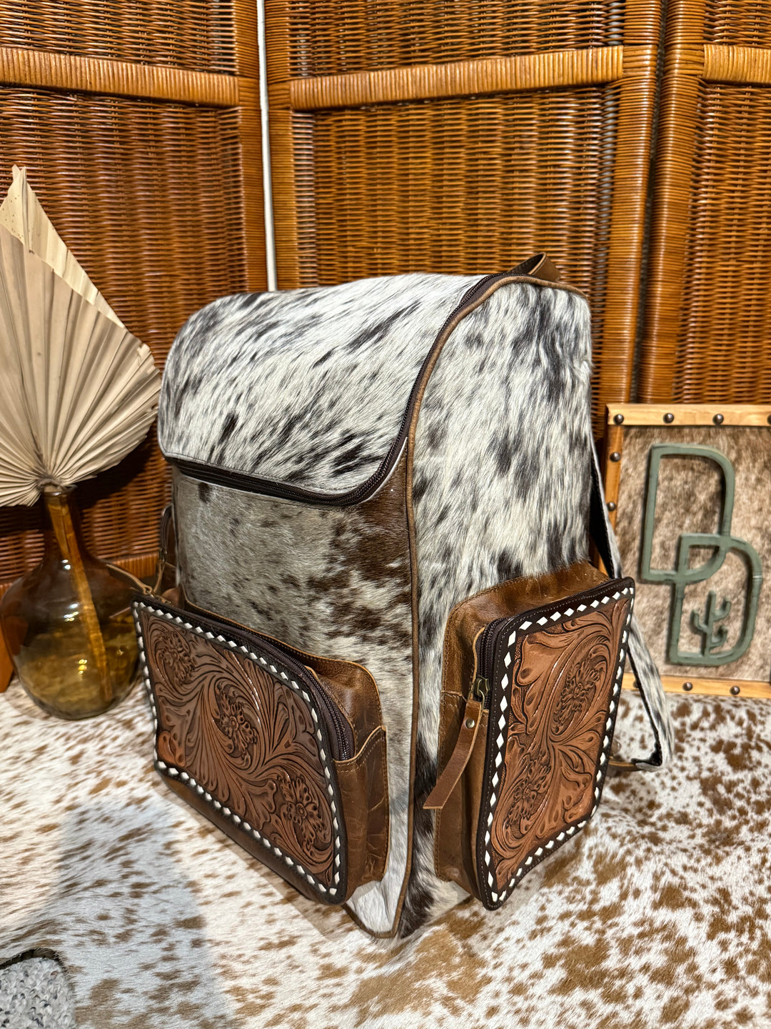 Evangeline Cowhide Backpack #66