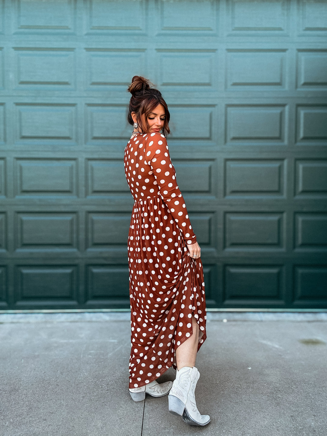 Countryside Mesh Dress: Polka Dot