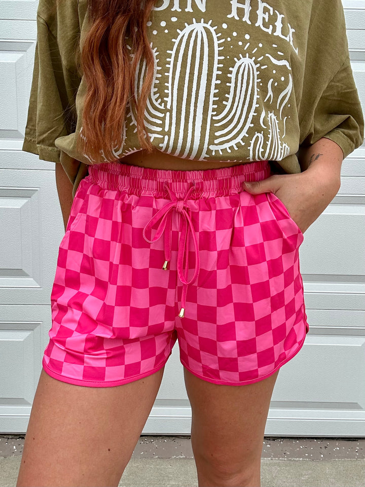 Track Shorts: Pink