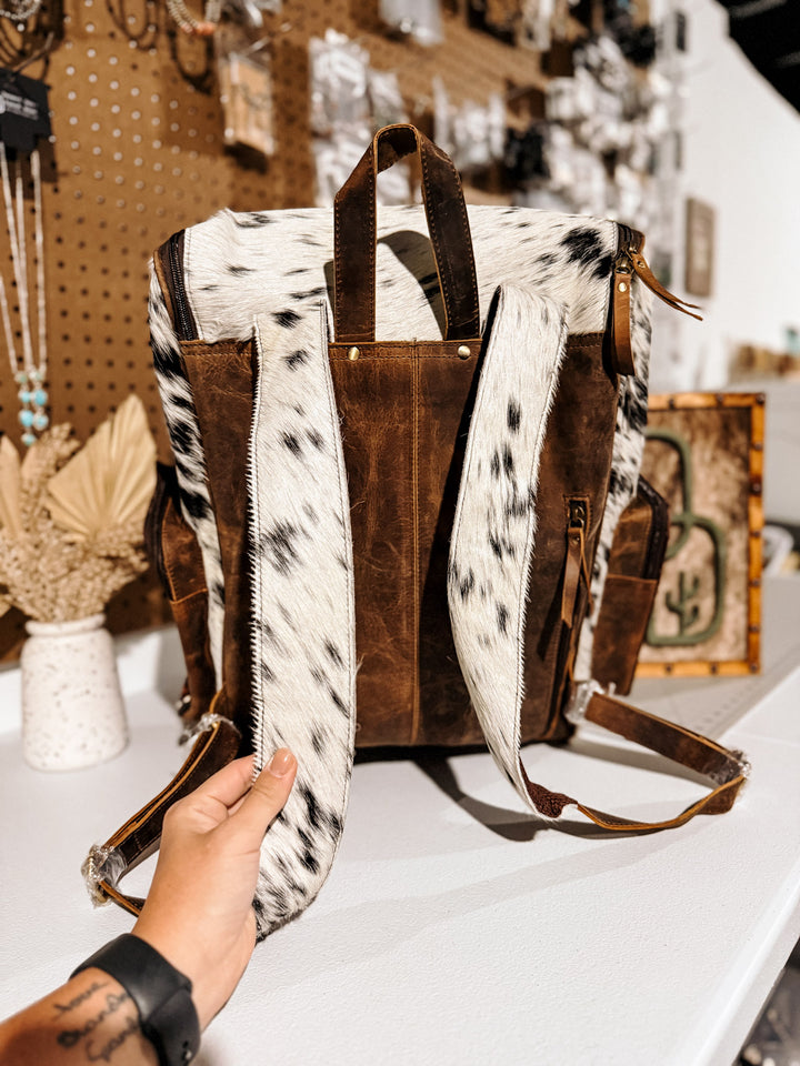 Evangeline Cowhide Backpack #4