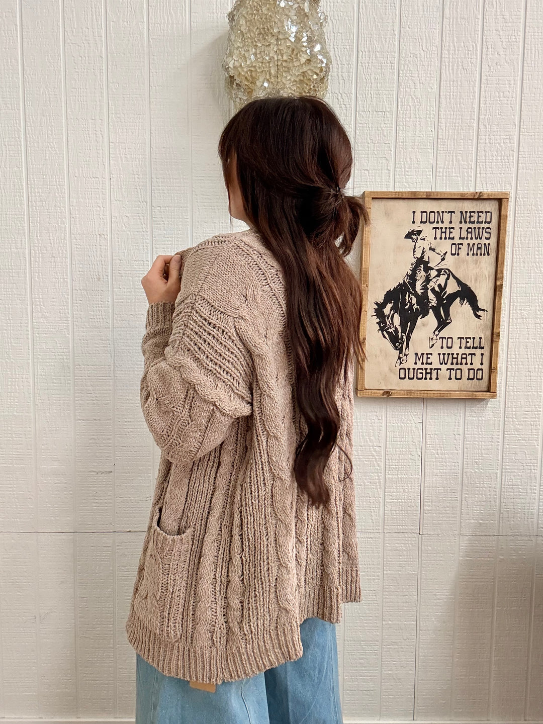 Carry On Cable Knit Cardigan