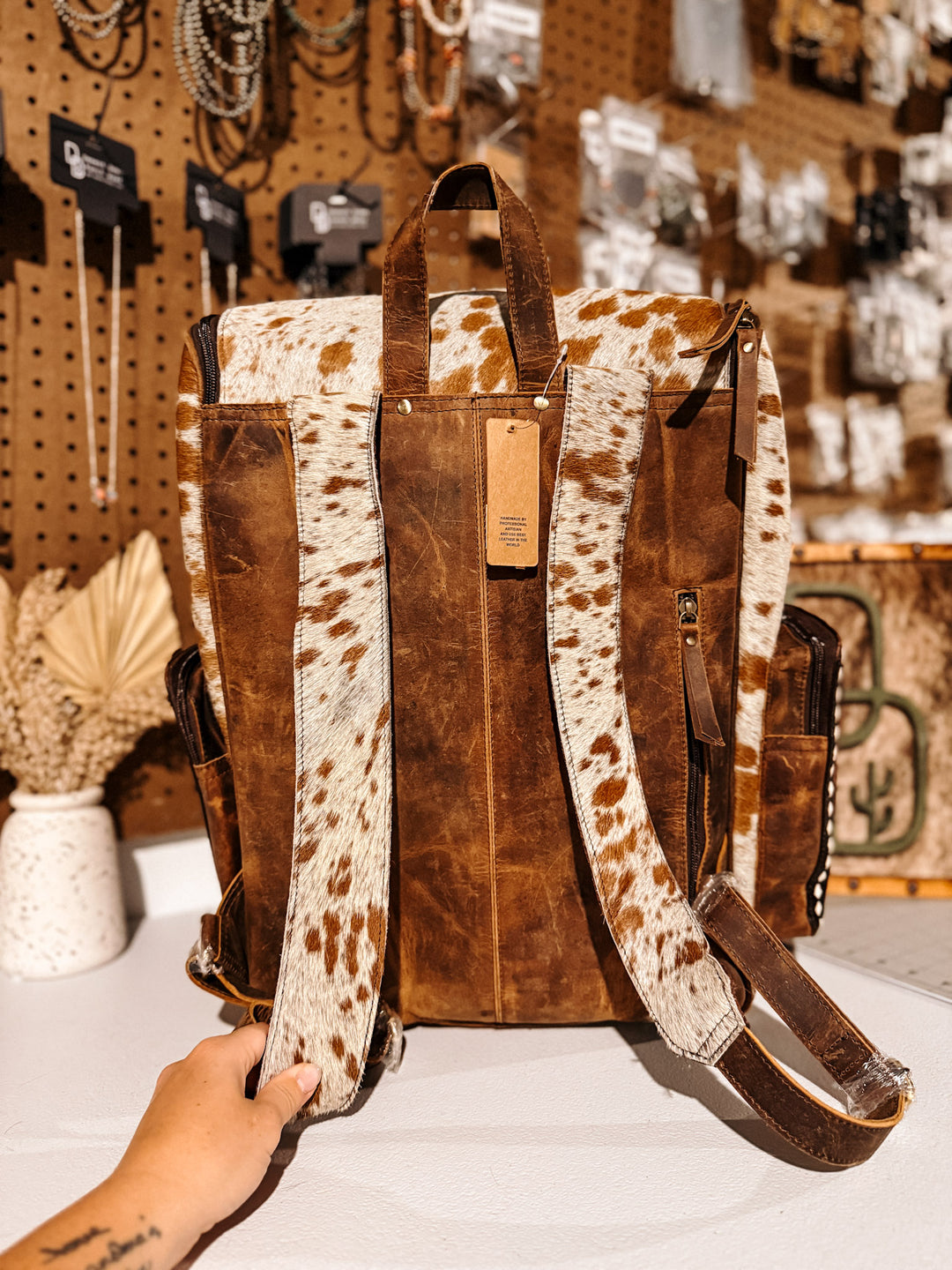 Evangeline Cowhide Backpack #47