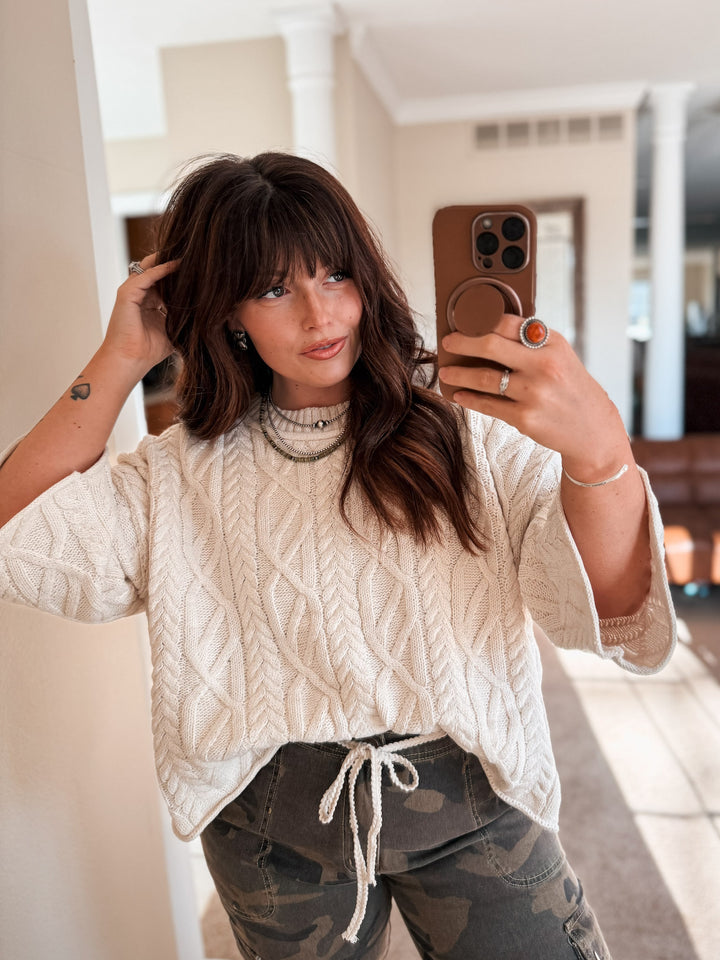 POL Cozy Cable Sweater