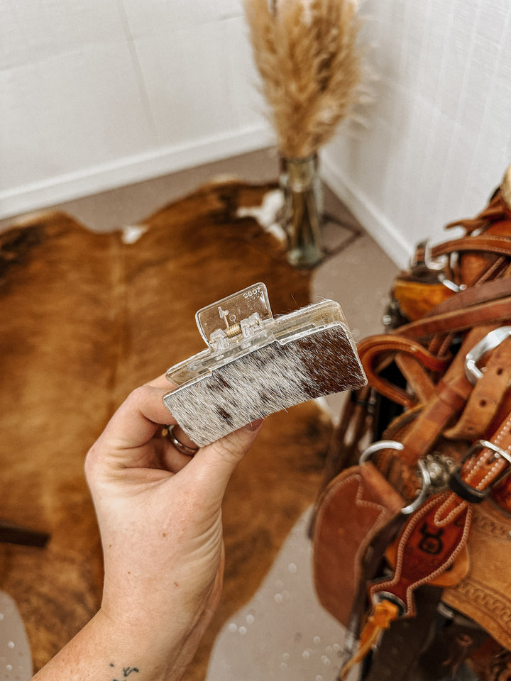 Carley Cowhide Claw Clip