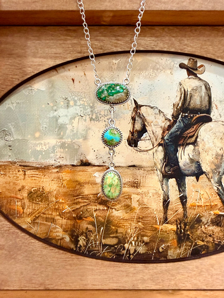 Sonoran Turquoise Lariat Necklace