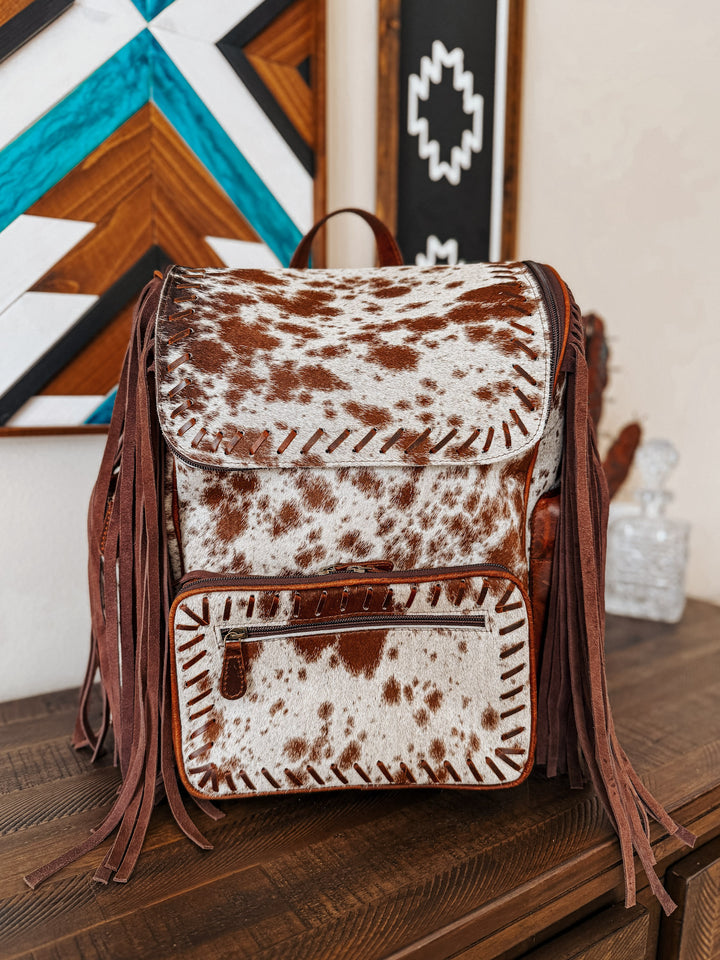 Fringed Out Cowhide Backpack #2