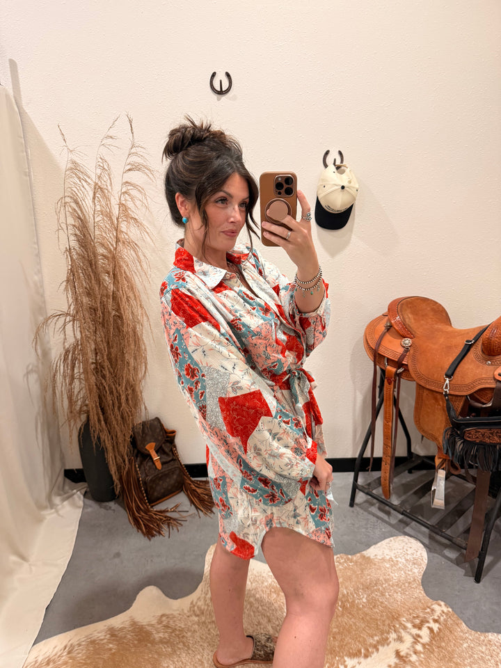 Red and Blume Tunic Dress