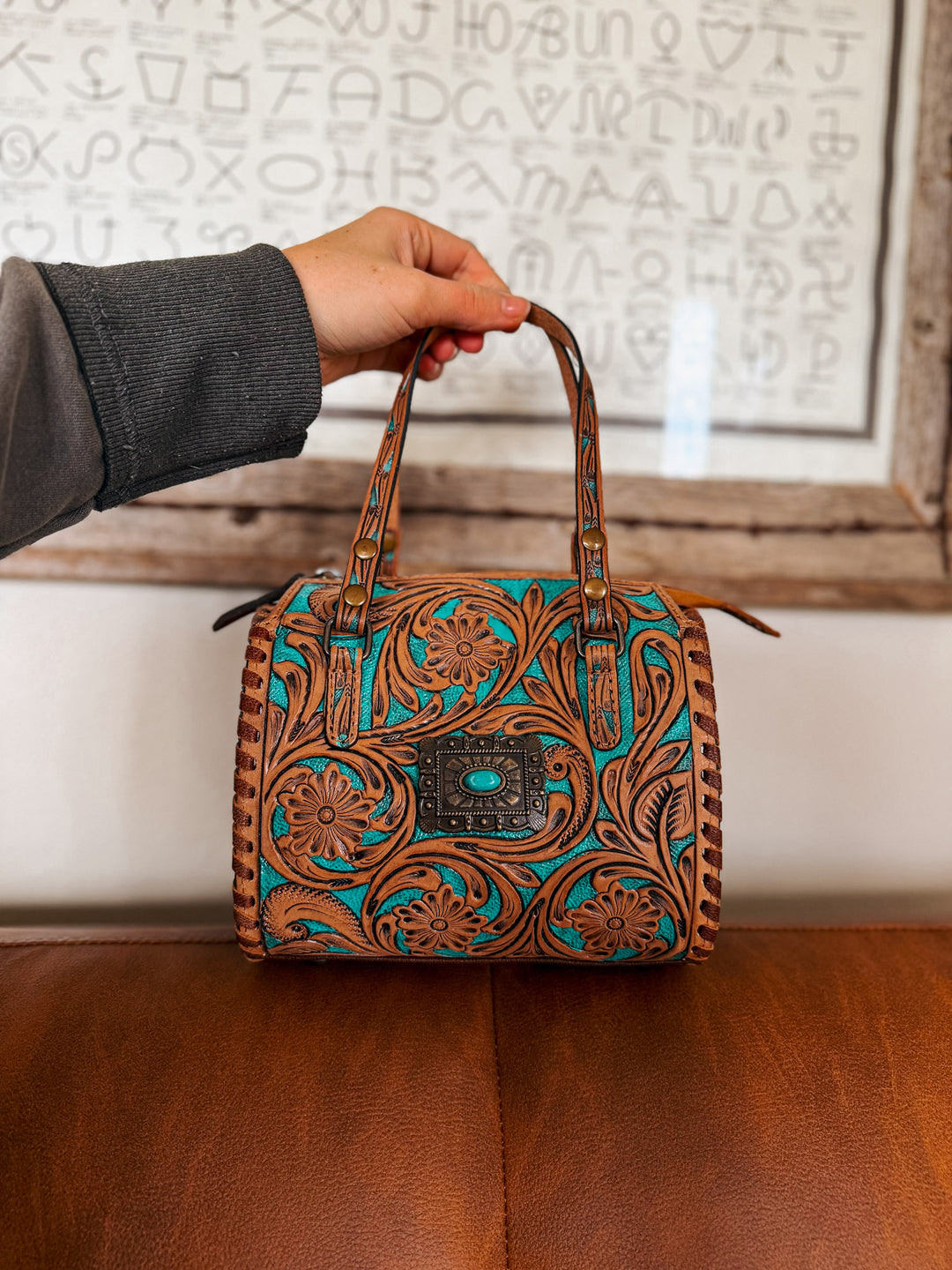 Mini Turq Inlay Speedy Purse