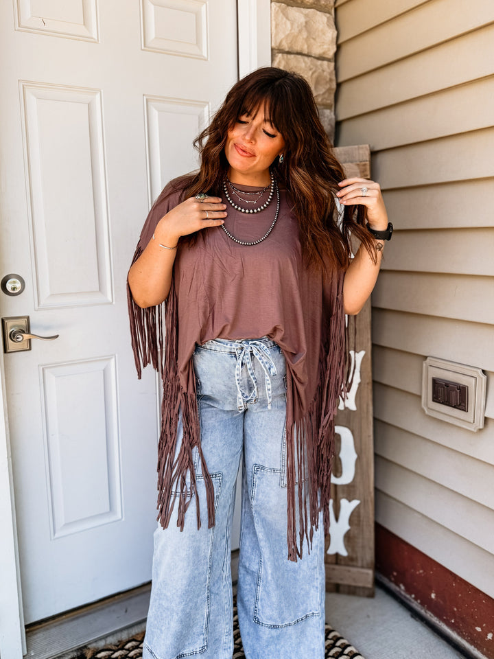 Fringe Tunic: Plum
