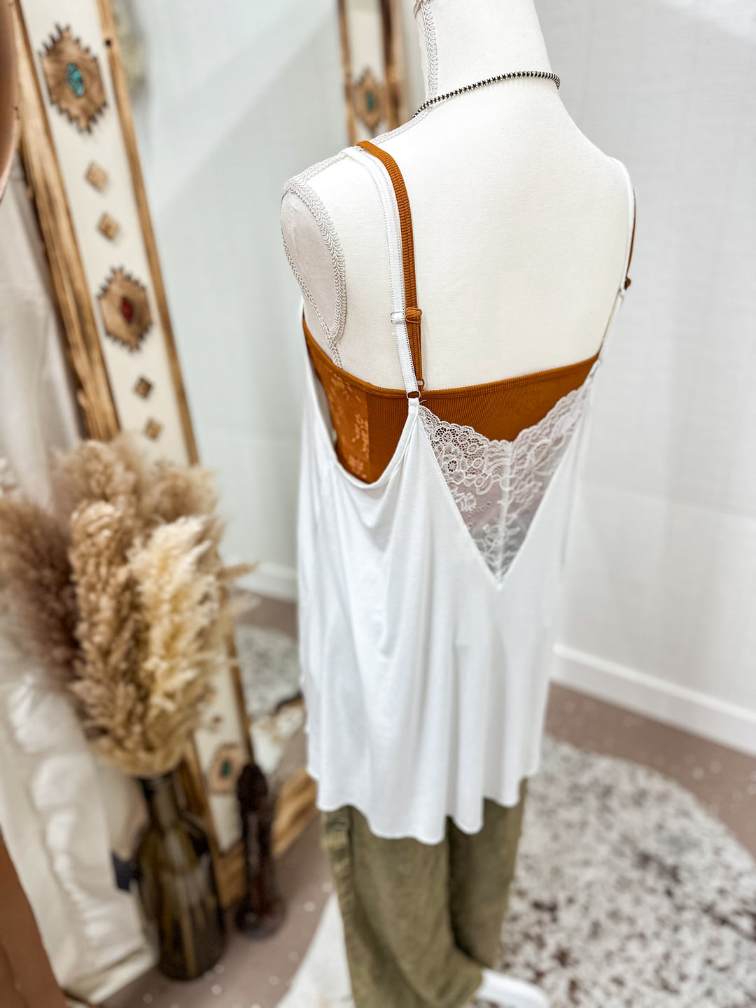 POL Lace Cami: Ivory