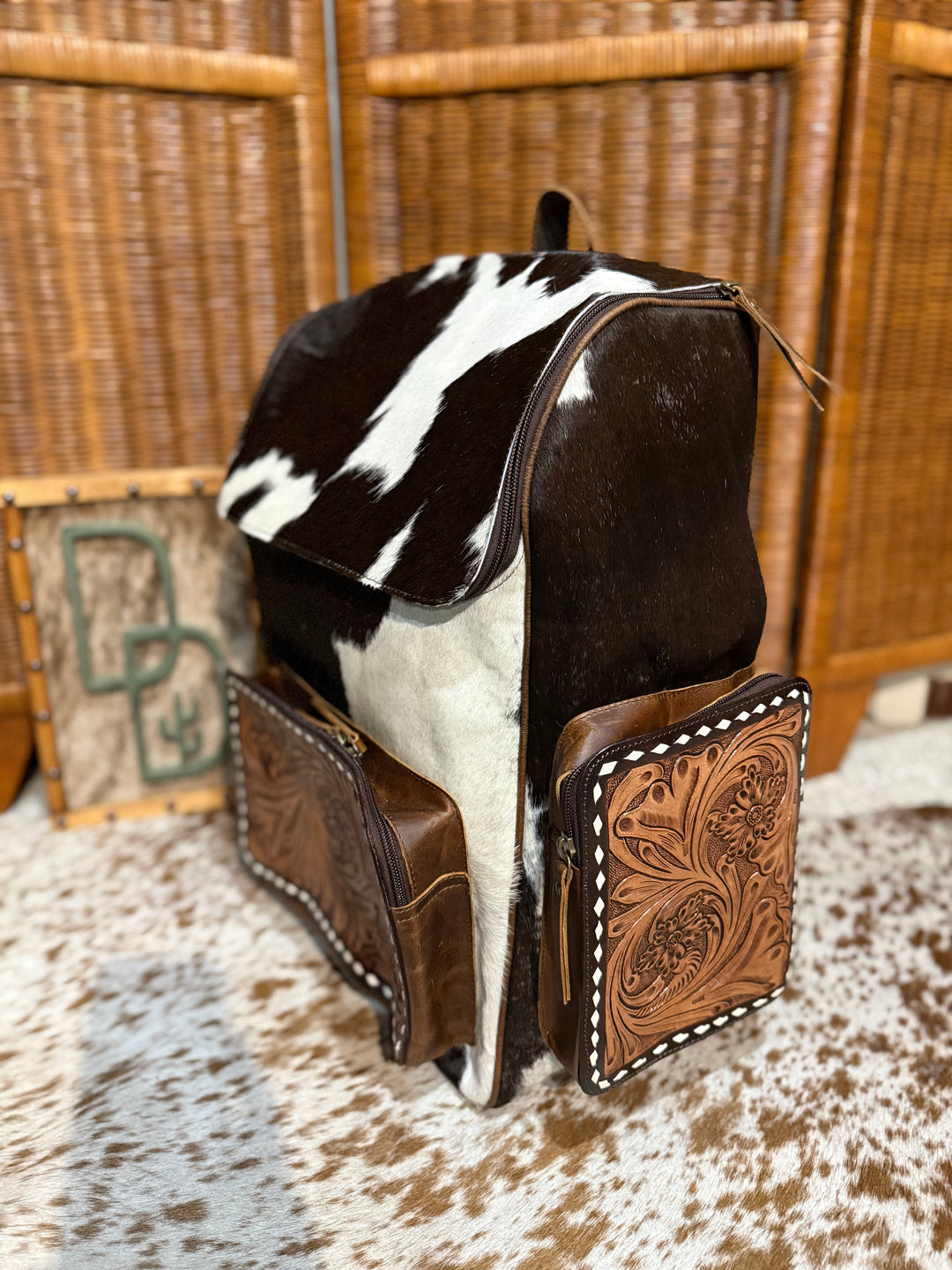 Evangeline Cowhide Backpack #53