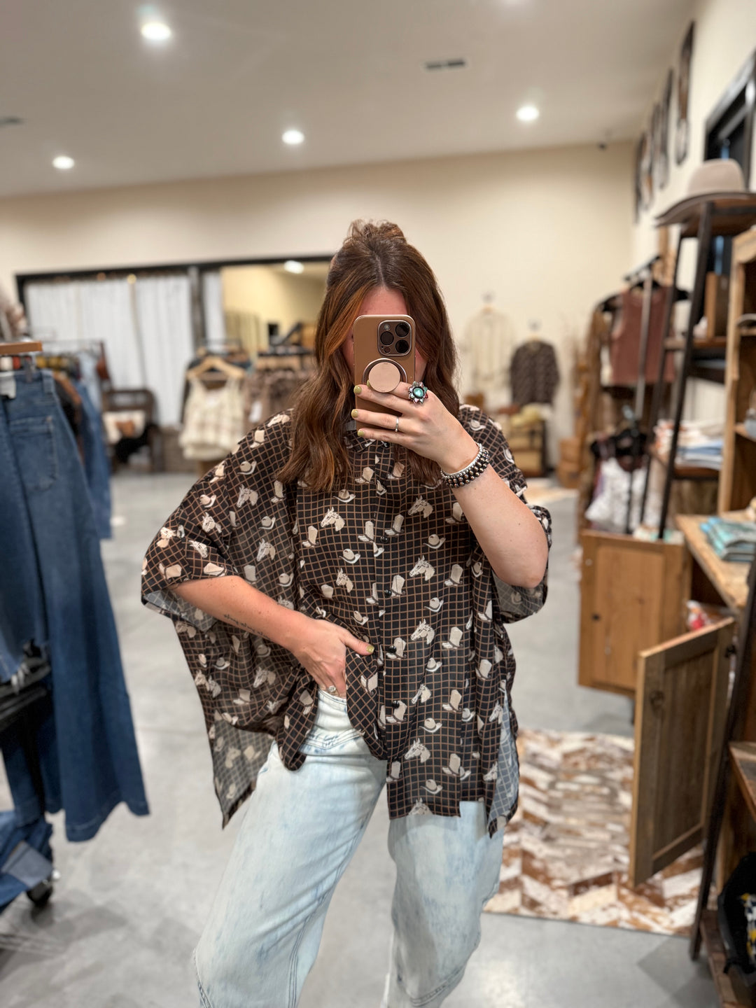The Drover Button Up Top