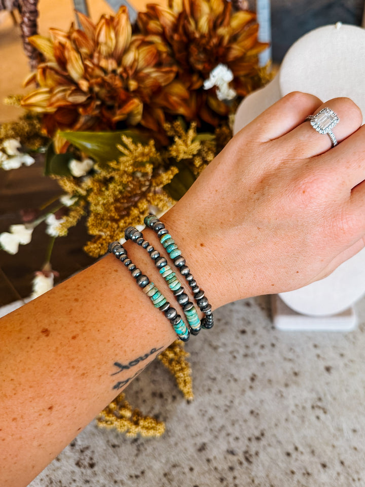 Red River Turquoise & Navajo Pearl Bracelet