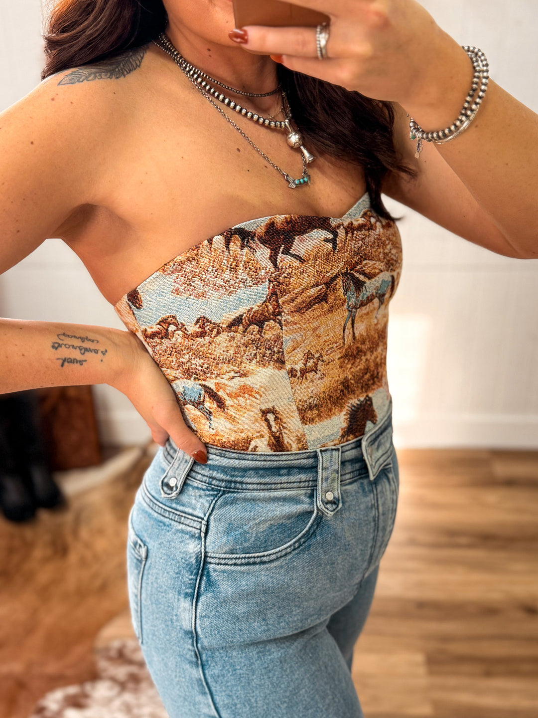 Wild Horses Corset Top